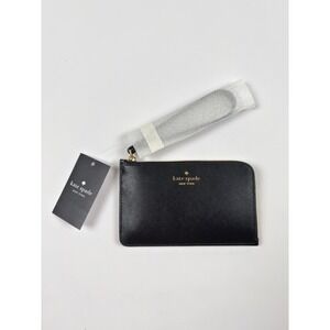 Kate Spade Lucy Small Card Holder Wristlet Black New With Tags